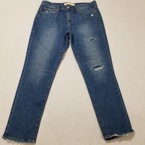 GAP Jeans Womens Size 29 Mid Rise Best Girlfriend Ankle Crop Medium Wash Classic
